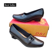 Women's Loafers Work Shoes Office Shoes 5cm Heel Shoes d&f 448 Black