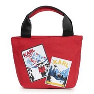 【W小舖】KARL LAGERFELD 卡爾 老佛爺 紅色帆布包 斜背包 托特包 手提包~K68275 全新正品現貨