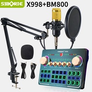 [Sale]E X998 sound card+BM800 mic FULL SET Cantilever support Complete Package for Streaming Media Ready for Fast Delivery