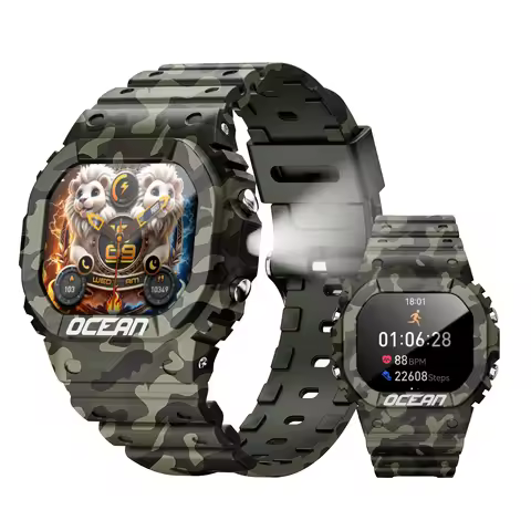 LOKMAT New Upgrade Ocean Smart Watch Outdoor Rugged Fitness Tracker BT Calls Message Push Wristwatch