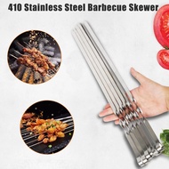 Reusable Grill Sticks Wide BBQ Sticks Stainless Steel Barbecue Skewer Outdoor Camping Picnic 6Pcs Fl