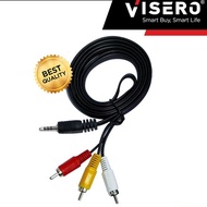 RCA Aux Jack Audio Cable 3.5 mm To 3 RCA Male 3 in 1 Length 1.5 m for mobile phone to speaker 1 to 3