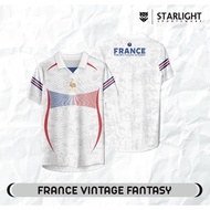 FANTASY FRANCE FOOTBALL JERSEY VINTAGE RETRO FRANCE JERSEY CUSTOM PRINTING CAN BE SOLD INDIVIDUALLY