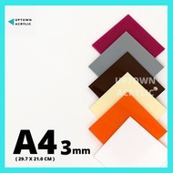 A4 3mm Acrylic Sheet | Perspex | Acrylic Board | Plexiglass | Transparent Clear Plastic Sheet