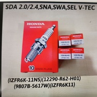 💯HONDA SDA,SNA,SEL V-TEC,CRV ACURA SPARK PLUG (IRIDIUM)(IZFR6K-11NS)(12290-R62-H01)(1SET 4PCS)