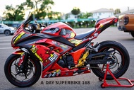 สติ๊กเกอร์แต่งลาย รถ KAWASAKI NINJA 300 ลาย REDBULL