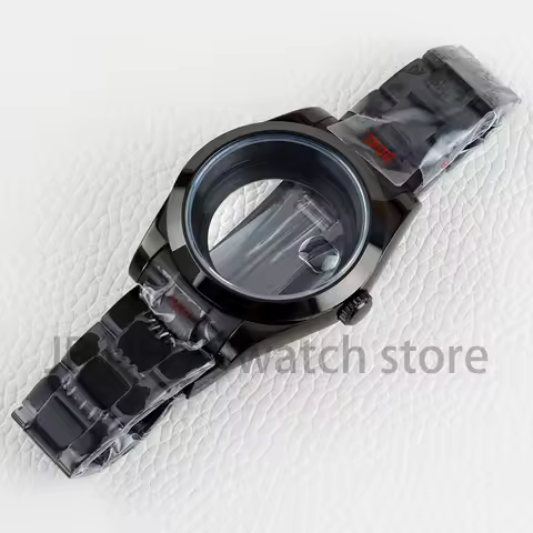 Black 36mm/39mm Watch Case For Seiko Nh35 Nh36 Movement 28.5mm Dial Stainless Steel Jubilee/Oyster B