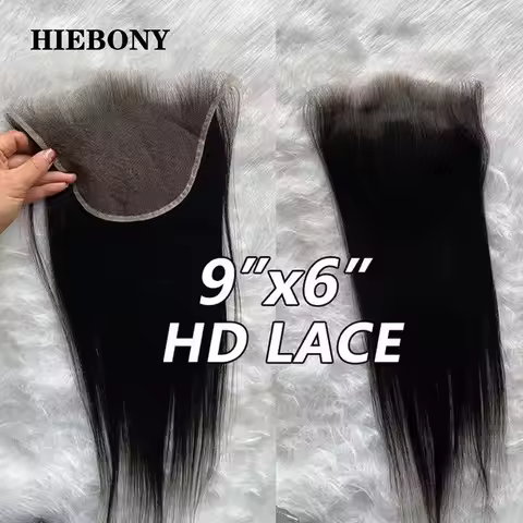 HiEbony Hair 4x6 7x5 HD Lace Closure&Frontal Only Skinlike Melt Skin 2x6 9x6 HD Lace Frontal 100% Hu