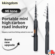 KKINGDOM Telescopic Fishing Rod, Carbon Handle Solid Tip Lure Rod, Telescopic 1.8m Length 1.5m Lengt