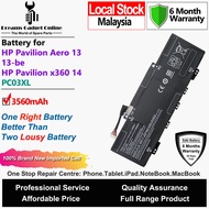 HP Laptop Battery PC03XL 3560mAh for HP Pavilion Aero 13 13-BE HP Pavilion x360 14 14-ba,14-cd 14-dh