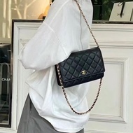 CHANEL香奈兒經典黑金荔枝皮WOC鏈條袋發財包🦹🏼‍♀️