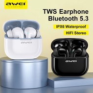 Awei T1 Pro TWS Wireless Earphone Bluetooth 5.3 In-Ear Earbud Built-in Microphone HIFI Stereo Touch Control IPX6 Waterproof