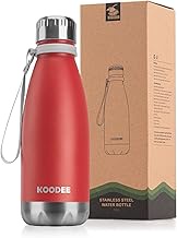 Koodee Kids Water Bottle 12 oz Stainless Steel Vacuum Insulated Cola Shape Metal Water Bottles for S