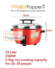HAPPYPOPPER Commercial Rice Cooker Electric Gas Series Periuk Nasi Gas Elektrik 15Liter 30 Liter 23 