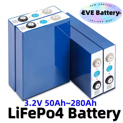 EVE 3.2V 50Ah 90Ah 100Ah 105Ah 280Ah Lifepo4 Battery Cells High Capacity Intact QR Code Lithium Iron