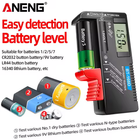 Battery Testers BT-168 PRO Pointer/Digital Display Battery Checker ANENG BT-168 /BT-168D Volt Univer