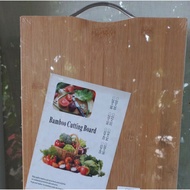 Cypruz Cutting Board Bamboo Cutting Board with Stainless Steel Handle 38x28x1.8 cm