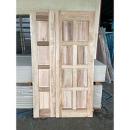 SKS full solid door 48” wood timber design pintu kayu