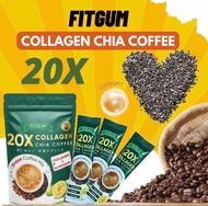 Fitgum 20X Collagen Chia Coffee 11 In 1 Shape Coffee Mix With Collagen & Glutathione Weight Loss