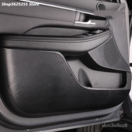 FHY/🌟WK Car Door Anti-kick Pads for Hyundai Kona Encino 2018 2019 2020 Accessories Carbon Fiber Leather Interior Sticker