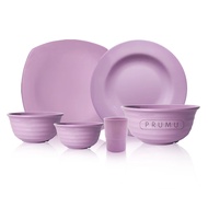 PRUMU Melamine Purple Series Tableware Piring Mangkok Gelas Warna Ungu - Piring Melamin Ungu - Mangk
