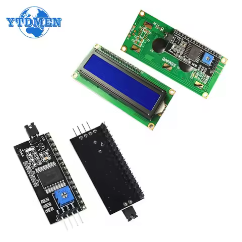 LCD1602 LCD Module 1602 5V Blue Screen Character Display Module with IIC/I2C Interface Adapter Board