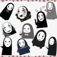 Miyazaki No-Face Spirited Away Sticker Set for Luggage, Laptop, Fridge, and Decor.