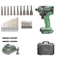 🔥 ในสต็อก 🔥TANZU TZ-S-600 MT-21V 600NM มอเตอร์ไร้แปรงถ่าน ไขควงไร้สาย สว่านไร้สาย พร้อมชุดเครื่องมือ