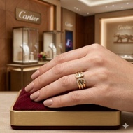 時光萃煉 Cartier 卡地亞 Trinity 三環 18K金 1997古典鑽戒