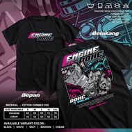 DOHC Gank T-shirt 4 Value 4 Stroke- Distro t-shirt with the word motif DOHC Gank 4 Value 4 Stroke- T