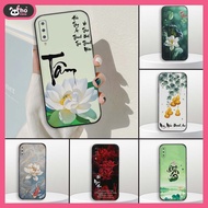 Samsung A7 2018 case with calligraphy image of peace of mind, parents, meaning