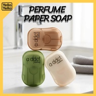ADDICT MELLOW PERFUME PAPER SOAP 20 SHEETS PORTABLE HYGIENIC SCENTED HAND WASH FOR TRAVEL