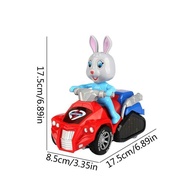 กระต่ายอีสเตอร์เปลี่ยนรถกระต่ายพร้อมเสียงและแสง Children39; S รถของเล่นไฟฟ้าสากลสำหรับเด็กหญิงเด็กชายอายุ4ขวบ