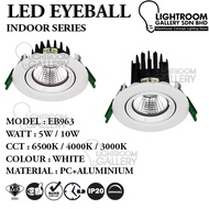 EB963 RECESSED EYEBALL LED 5W/10W RD / PLASTER CEILING EYEBALL LED 5W/10W