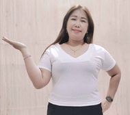 MOONSTAR/CROP TOP BIG SIZE/CROP TOP JUMBO/CROP TOP V NECK /Crop Tank Top Jumbo / Atasan Wanita Big
