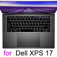 For Dell XPS 17 Keyboard Cover 9720 9710 9700 Touch Protector Skin Case Laptop Accessory Silicon Bla