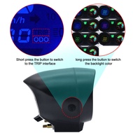 7 colors Backlight 12V Digital LCD LED Electronics Motorcycle Temperature Meter Speedometer Adjustab