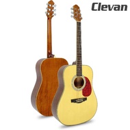 Clevan Acoustic Guitar D20 กีตาร์โปร่ง 41 นิ้ว หย่องแบบ Nubone + ใช้สายกีตาร์ D'Addario -- เสียงดีกว