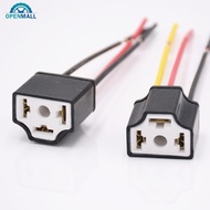 OPENMALL 2Pcs H4 Car Headlight Bulb Lampholder 3-hole Ceramic Wire Wiring Bulb Light Beam Socket Plu