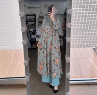 SET TUNIK NABILA MEWAH LEBARAN SET LONG TUNIK WANITA MUSLIMAH TERBARU SET TUNIK BAHAN BAJU KATUN CEL
