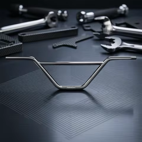 Funsea Big BMX Handlebar 4130 Chromoly Wheelie Stunt Cruiser Cycling Black Chrome Zeus2 Compatible w