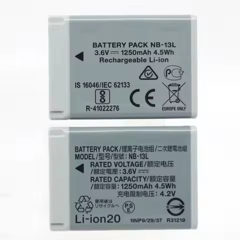 NB-13L NB13L 3.6V Camera Battery for Canon PowerShot G5X G7 X Mark II G9X SX720 SX730 SX740 HS Camer
