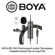 BOYA BY-M1S Professional Lavalier Microphone Omnidirectional Clip on Lapel Mic