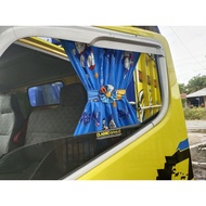 Universal truck door curtain fabric