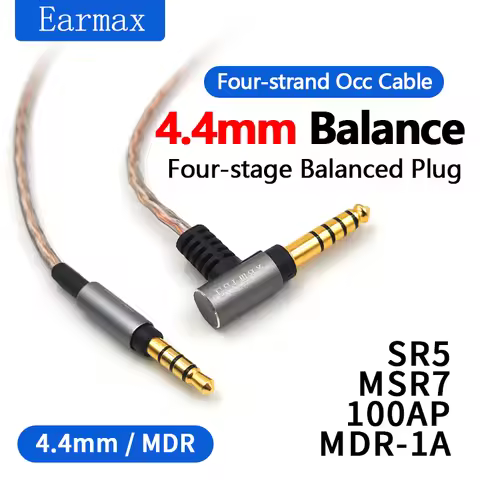 For SONY Audio Technica MDR-1A 1000X 1000XM2 1000XM3 MSR7 SR5 Earphone Replaceable 4.4mm 2.5mm Balan