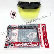 【BOB HEATH VISOR】2 TONE 3 BUTTONS MOTORCYCLE HELMET VISOR CERMIN HELMET (FOR SGV/MS88/NS88)