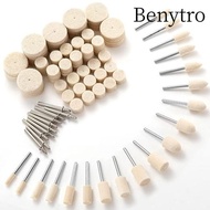 BENYTRO 80Pcs Buffing Wheel, 1/8" Shank Wool Felt Felt Polishing, Rotary Tool Drills Rotary Tool for