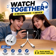 Type C to Dual 3.5mm Audio Splitter MH-CM28 | USB C 2 Headphone Adapter