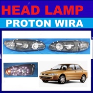 PROTON WIRA ALL PROJECTOR HEADLAMP SET WITH LED + ANGLE LAMP SET GLASS Made In Malaysia