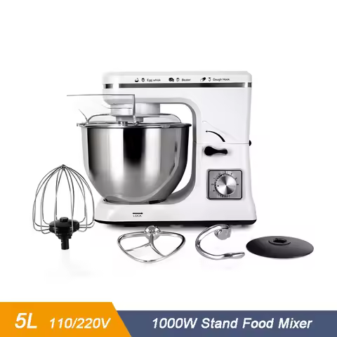 5L Planetary Stand Food Mixer 6-Speed Electric 110/220V Food Blender Processor Egg Beater Dough Mixe